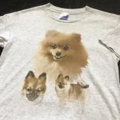 90s USA製 ビンテージ 犬tシャツ ポメラニアン 昔 いぬ ドッグのサムネイル