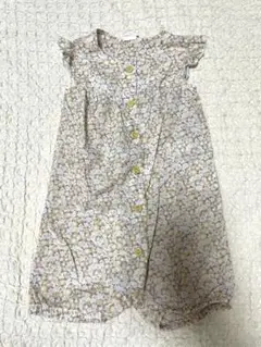 H&M 花柄オーガニックコットンロンパース 12M