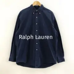 Ralph Lauren ラルフ 紺 ボタンダウン カラー 長袖 シャツ L