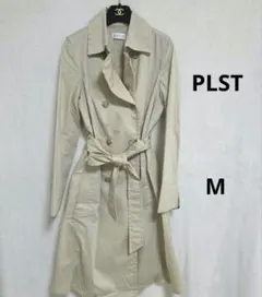 PLST　トレンチコート　綿　М　ベージュ　薄手　美品