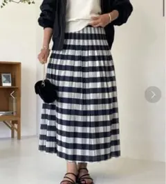 美品 雙面格紋裙 andycole