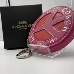 COACH コーチ コインケース ピースマーク ピンク