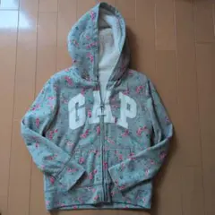 GAP 花柄パーカー フリースライニング　130