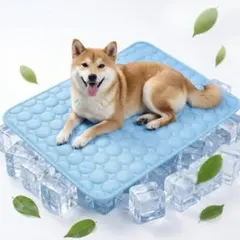 ペット用 ひんやり冷感マット 犬猫兼用 クールマット　サイズ70×55 ブルーのサムネイル