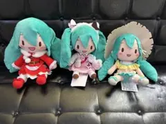 m*t様 初音ミクシリーズ　ふわぷち　ぬいぐるみ　3個セット　未使用新品タグ付き