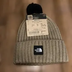 【新品未使用】THE NORTH FACE ベージュ ニット帽 ポンポン付き
