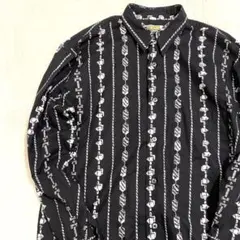 希少品 TS Club Division 総柄 長袖シャツ 柄ストライプ 日本製