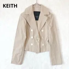 キース／テーラードジャケット ダブルブレスト L 飾りボタン 綿 ベージュのサムネイル