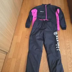 ATHLETA ピステ・防寒ウィンドブレーカー 黒/ピンク上下セット