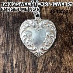 ●スウィートハートジュエリー勿忘草 花 シルバー ヴィンテージ ネックレス訳あり