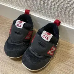 12センチ　New Balance 313 ベビーシューズ ブラック/レッド
