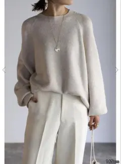 【タグ付き】ボンジュールサガン ラグランスリーブニット オートミール