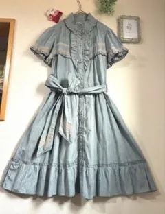 axes femme♡リボン　レース　ワンピース　クラシカル　花柄　フリル