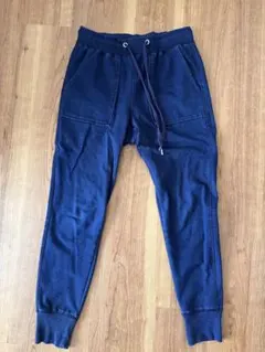 ネイビー ジョガーパンツ ウエストドローストリング付き