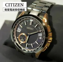 美品　シチズン　衛星電波時計　ソーラー発電　腕時計　メンズ