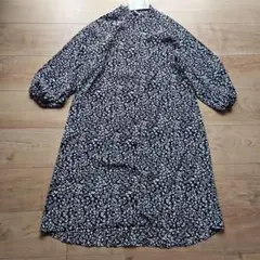 ☆GREEN LABEL RELAXING☆ネイビー総花柄シャツワンピース新品☆