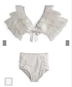 【GRL】パールチュールフリルハイウエストビキニ水着[sw942]のサムネイル