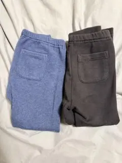 フリースレギンスパンツ　ユニクロ　100cm 2枚セット　ブラック　ブルー