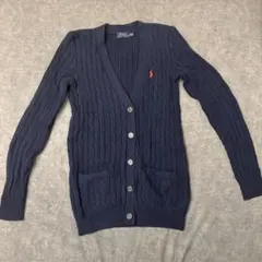 ◎美品◎POLO RALPH LAUREN ケーブルニットカーディガン/ネイビー