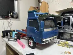 ２トン　ムネトラ　キャンター　1/14 デコトラ　制作途中　架装要望可 Yahoo!オークション - 1/14デコトララジコン 自作品ムネトラタミヤフル
