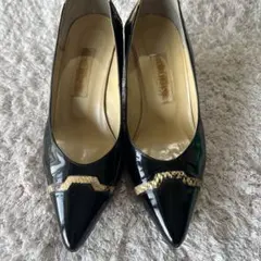 kirinya黒のエナメルポインテッドトゥハイヒール