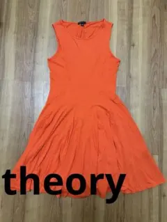 Theory ノースリーブ ひざ丈ワンピース オレンジのサムネイル