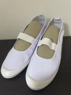 ビニールバレーシューズ　白　上履きのサムネイル
