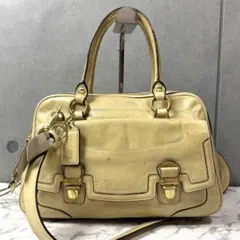 COACH Cambridge Alexa gold Metallic Y2K - メルカリ
