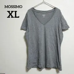 MOSSIMOモッシモ 【XL】 Vネック無地Tシャツ　グレー　カジュアル