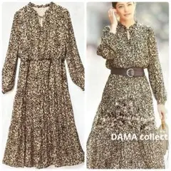 DAMA collection シフォンフレアワンピース レオパード