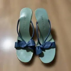 MODE KAORI ネイビー リボン付きサンダル　M