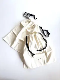CÉLINE 旧セリーヌ 保存袋 巾着袋 2枚セット 未使用のサムネイル