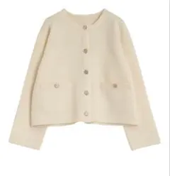 【新品未使用タグ付き】Re EDIT ニットゴールドボタンショートコート