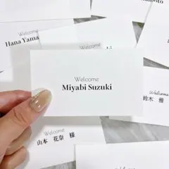 席札　名刺サイズ　結婚式　結婚披露宴　ゲストテーブル　ペーパーアイテム　新郎新婦