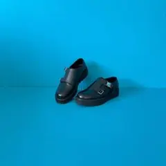 foot the coacher ダブルモンクストラップ　ブラック　レザー　本革