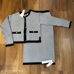 【新品 未使用】LOUNIE ツイード調 セットアップ ハンドウォッシャブル