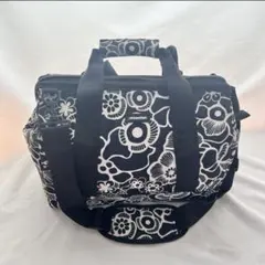 ★reisenthel★ライゼンタール ショルダーバッグ ボストンバッグ 黒 花のサムネイル