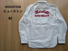 【美品】HOUSTON ヒューストン ワークシャツ チェーンステッチ M 白のサムネイル