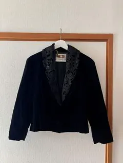 Cristina santandrea 刺繍 ビロードジャケット イタリア製44