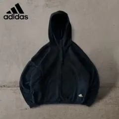 希少adidasアディダスボアフリーススウェット切替フーディパフォーマンスロゴL