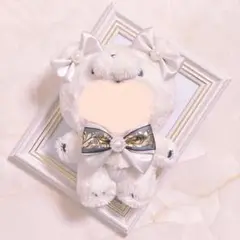 ぬいぐるみ ぬい服 リボン セット シルバー×ブラックエレガント