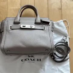 COACH コーチ レーシー ショルダーバッグ 筒型バッグ グレーミスト 