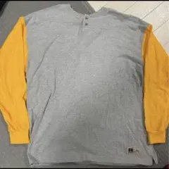 Russell ラッセル　ヘンリーネック　ロンt 2xl ツートン　メキシコ製のサムネイル