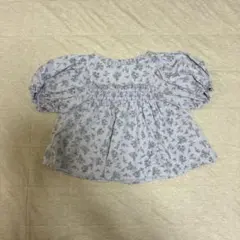 アプレレクール　90cm 半袖ブラウス　花柄　Tシャツ　ラベンダー　女の子ベビー
