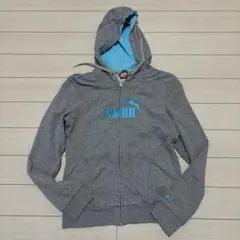 PUMA フード付きパーカー グレー