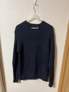 90s 00s old gap コットンニット　ネイビー　Vネック　オールド