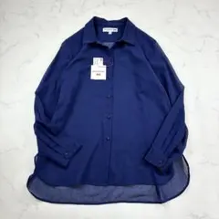 【タグ付き】ユニクロ×イネス　コットンシアーシャツ　長袖　コラボ　綿100%