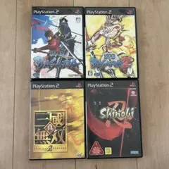 PS2 ソフト4本セット まとめ売り（戦国BASARA/無双/Shinobi）