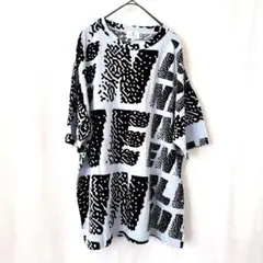 お洒落 LANVIN ランバン ビックロゴ ブルー系 半袖Tシャツ M 青 黒