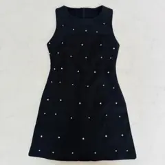 キャバドレス ビジュー装飾 ノースリーブ M（D293）